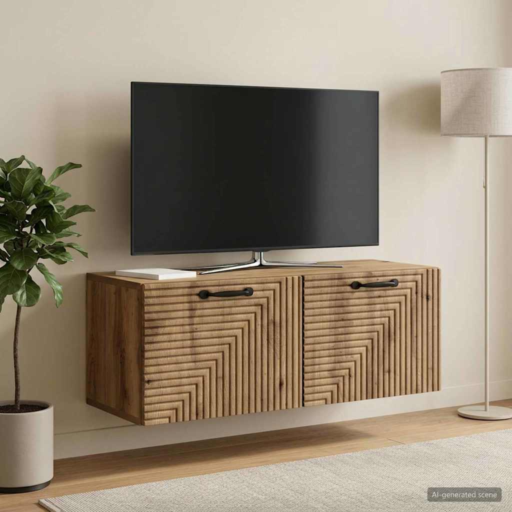 Wandmontierter TV-Schrank 78,5 x 31 x 30 cm Artisan-Eiche