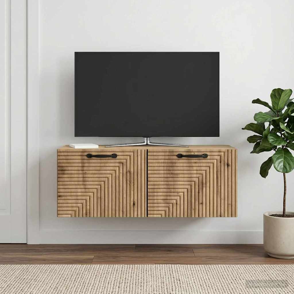 Wandmontierter TV-Schrank 78,5 x 31 x 30 cm Artisan-Eiche