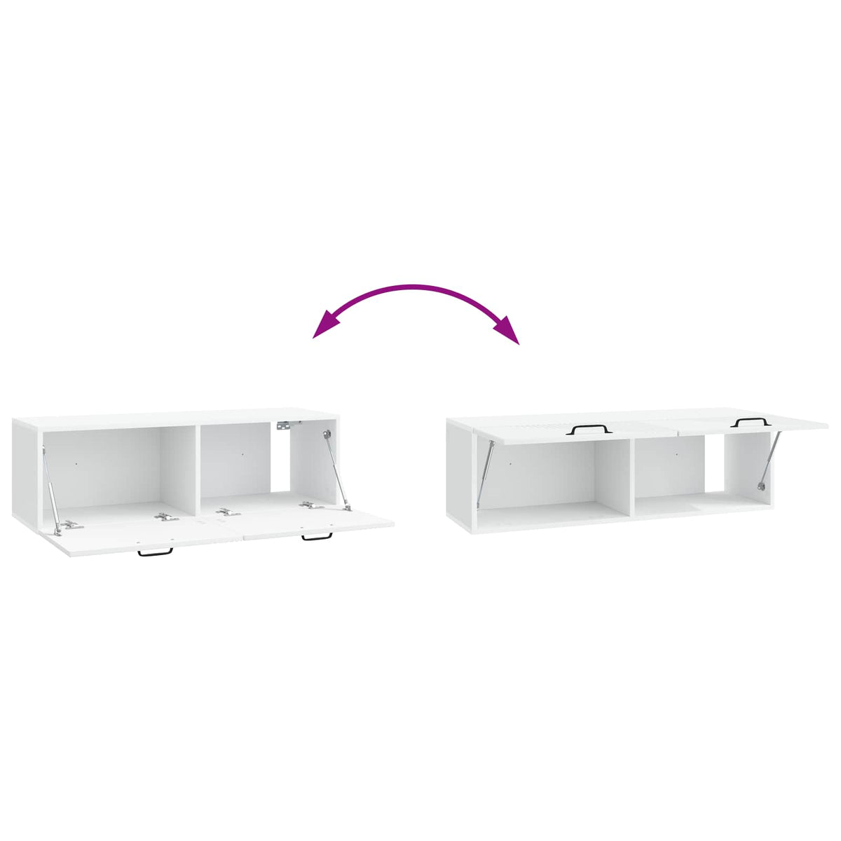 Wandmontierter TV-Schrank Weiß 98 x 31 x 30 cm Holzwerkstoff