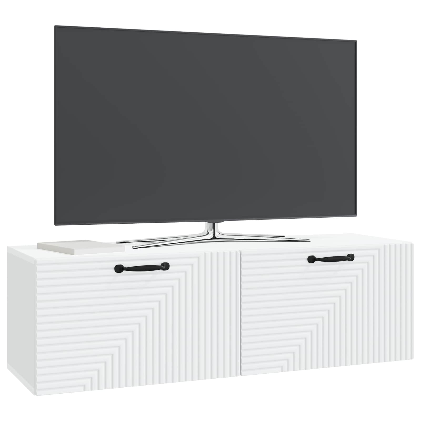 Wandmontierter TV-Schrank Weiß 98 x 31 x 30 cm Holzwerkstoff