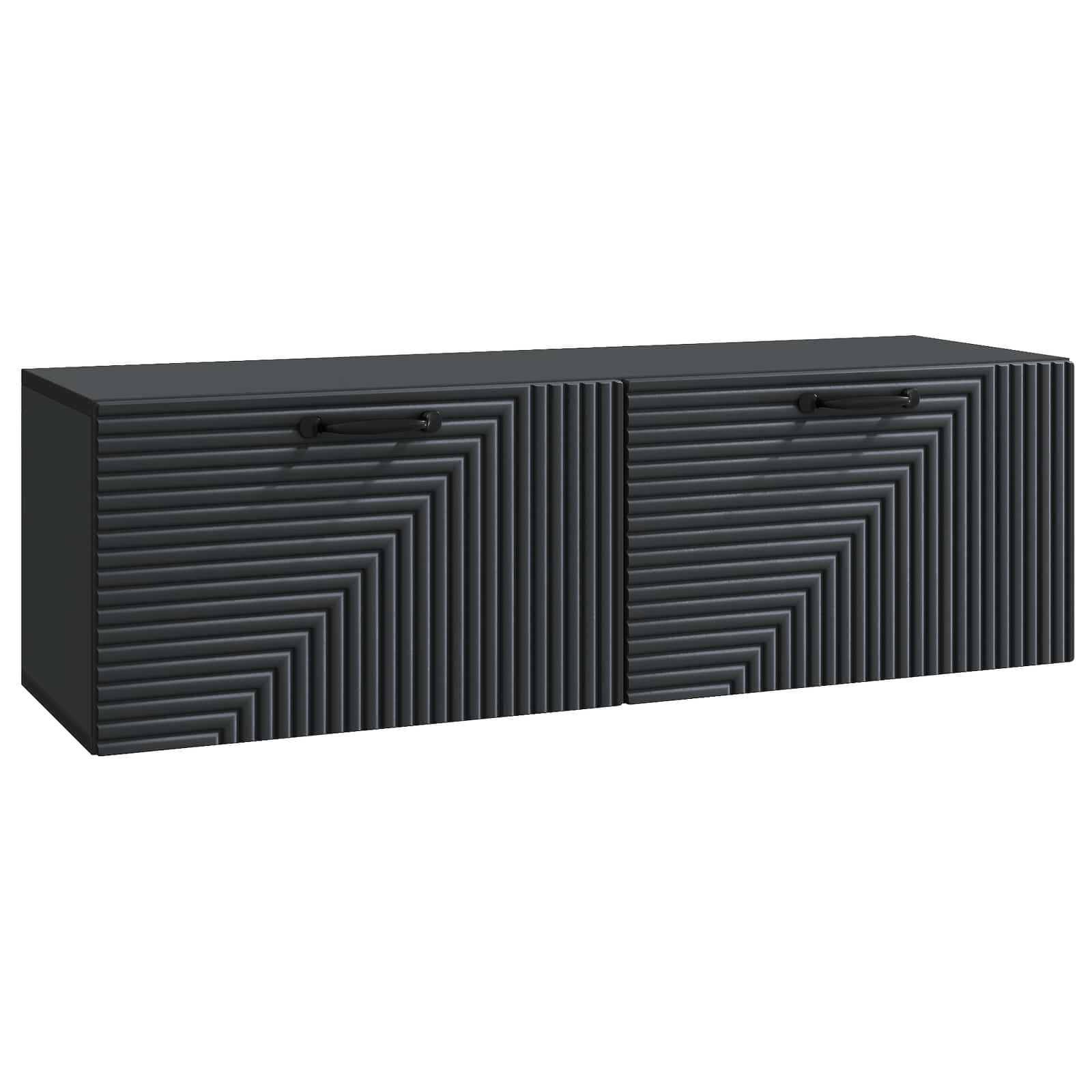 Wandmontierter TV-Schrank Schwarz 98 x 31 x 30 cm Holzwerkstoff