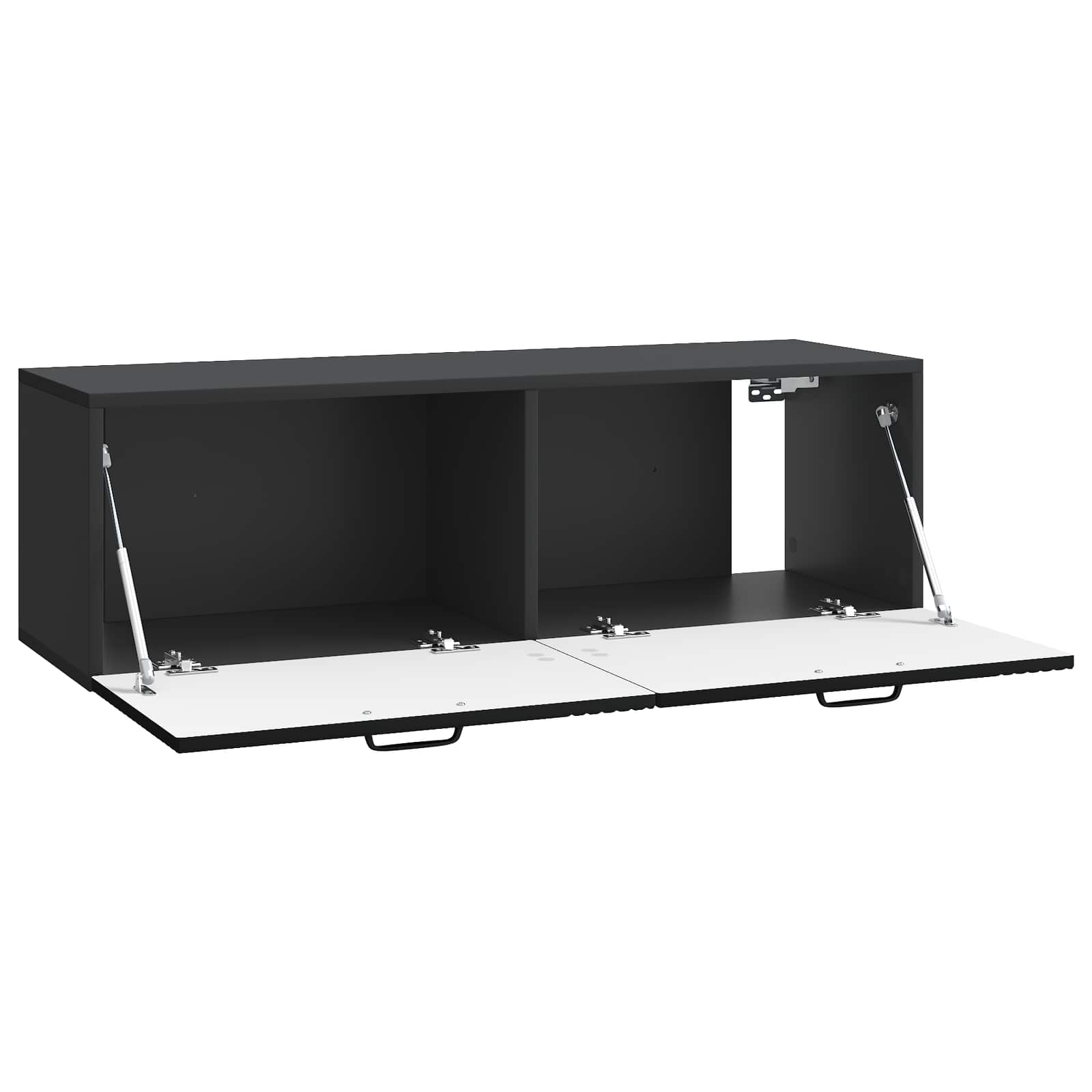 Wandmontierter TV-Schrank Schwarz 98 x 31 x 30 cm Holzwerkstoff