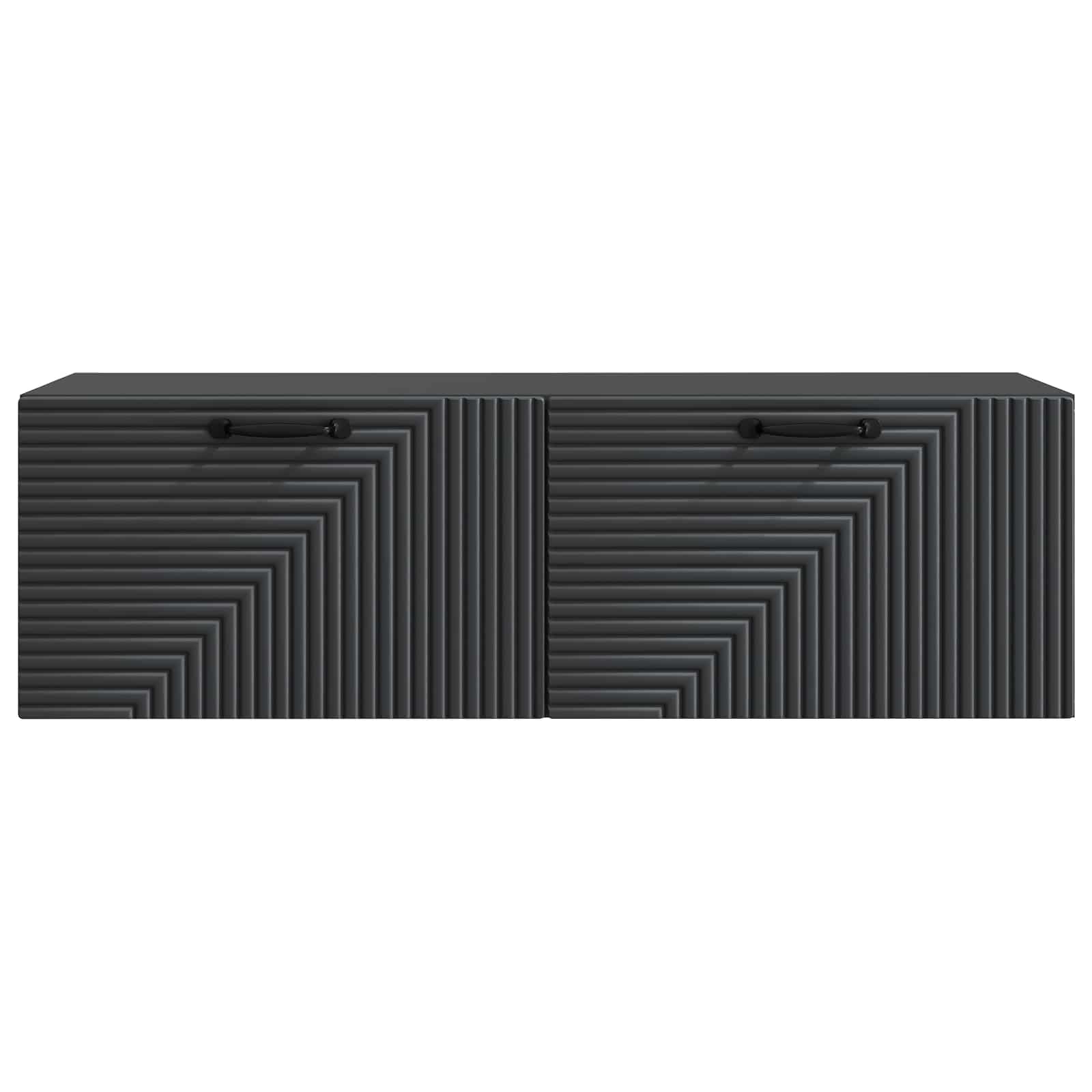 Wandmontierter TV-Schrank Schwarz 98 x 31 x 30 cm Holzwerkstoff