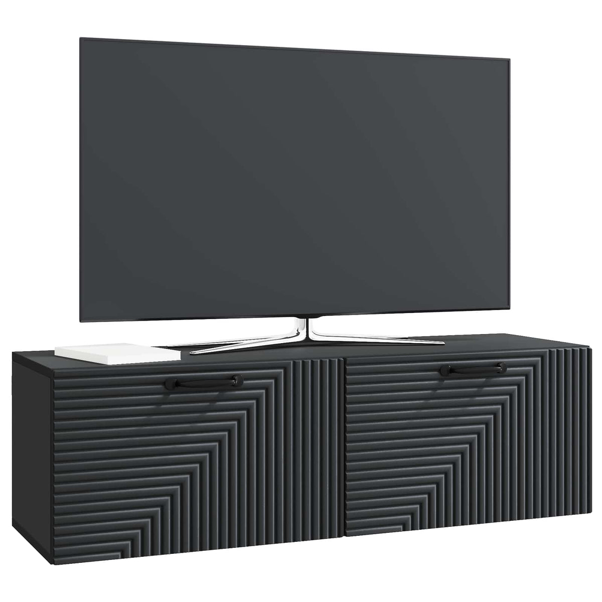 Wandmontierter TV-Schrank Schwarz 98 x 31 x 30 cm Holzwerkstoff
