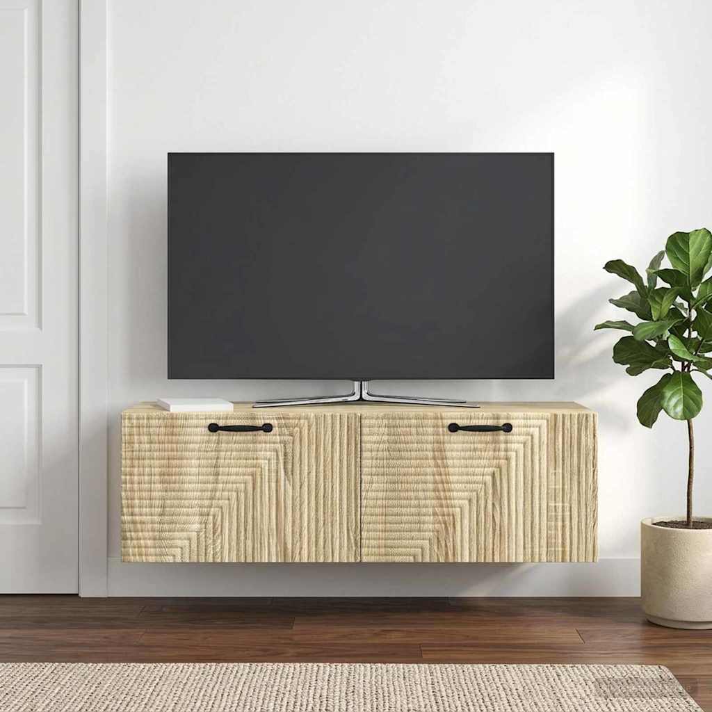 Wandmontierter TV-Schrank Sonoma-Eiche 98 x 31 x 30 cm