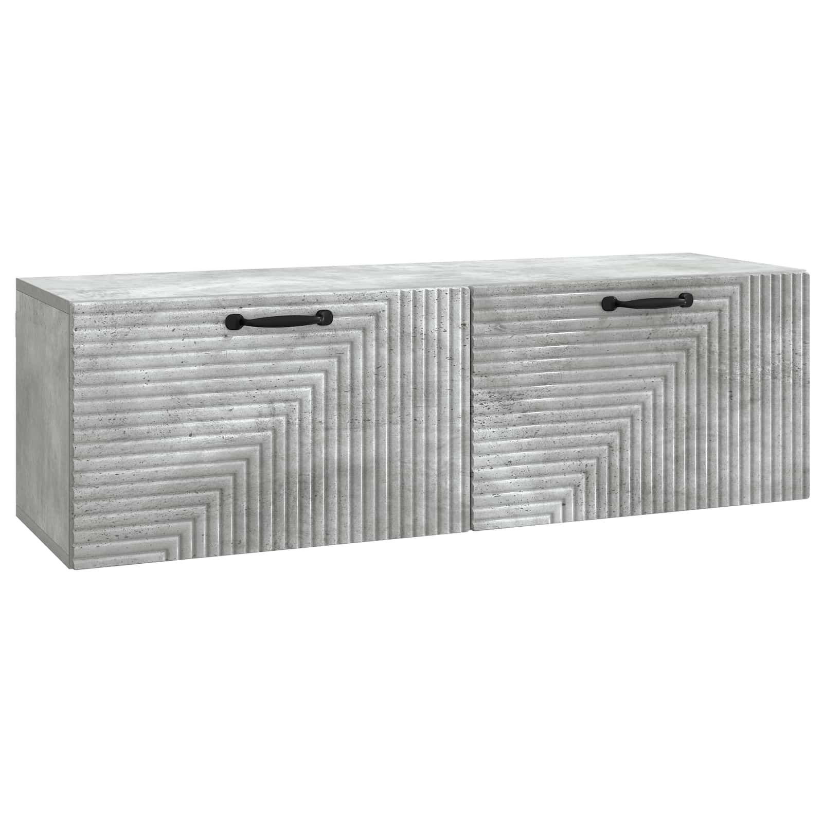 Wandmontierter TV-Schrank Betongrau 98 x 31 x 30 cm