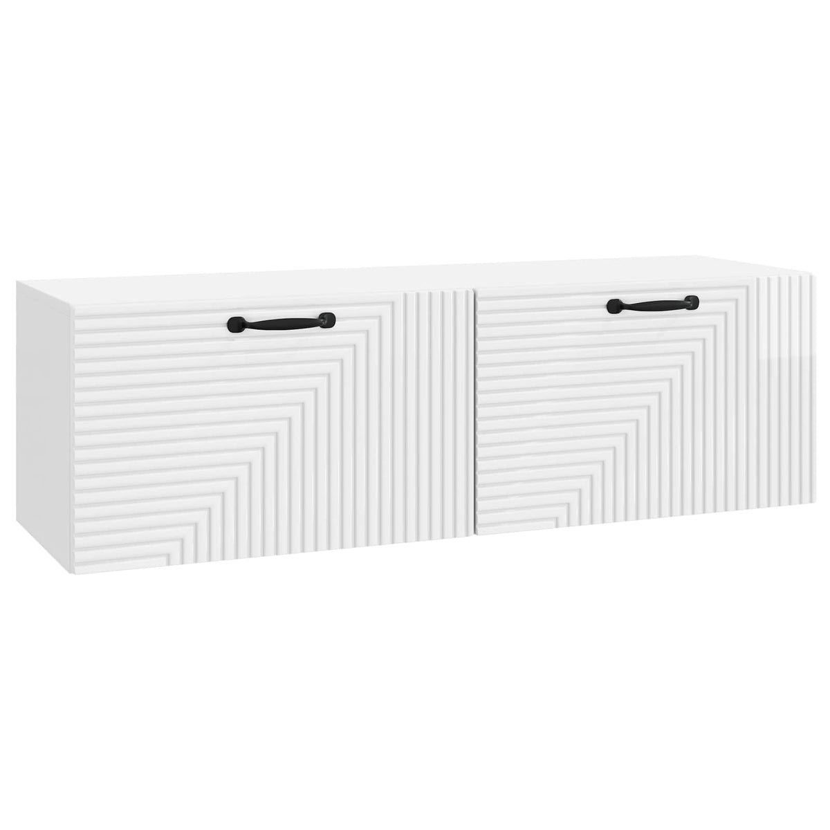 Wandmontierter TV-Schrank Hochglanz Weiß 98 x 31 x 30 cm