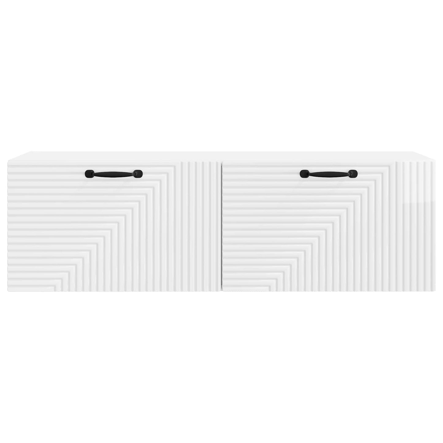Wandmontierter TV-Schrank Hochglanz Weiß 98 x 31 x 30 cm