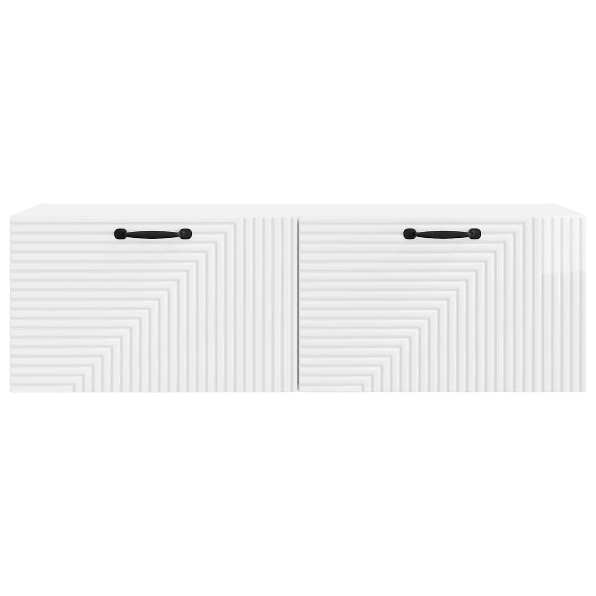 Wandmontierter TV-Schrank Hochglanz Weiß 98 x 31 x 30 cm