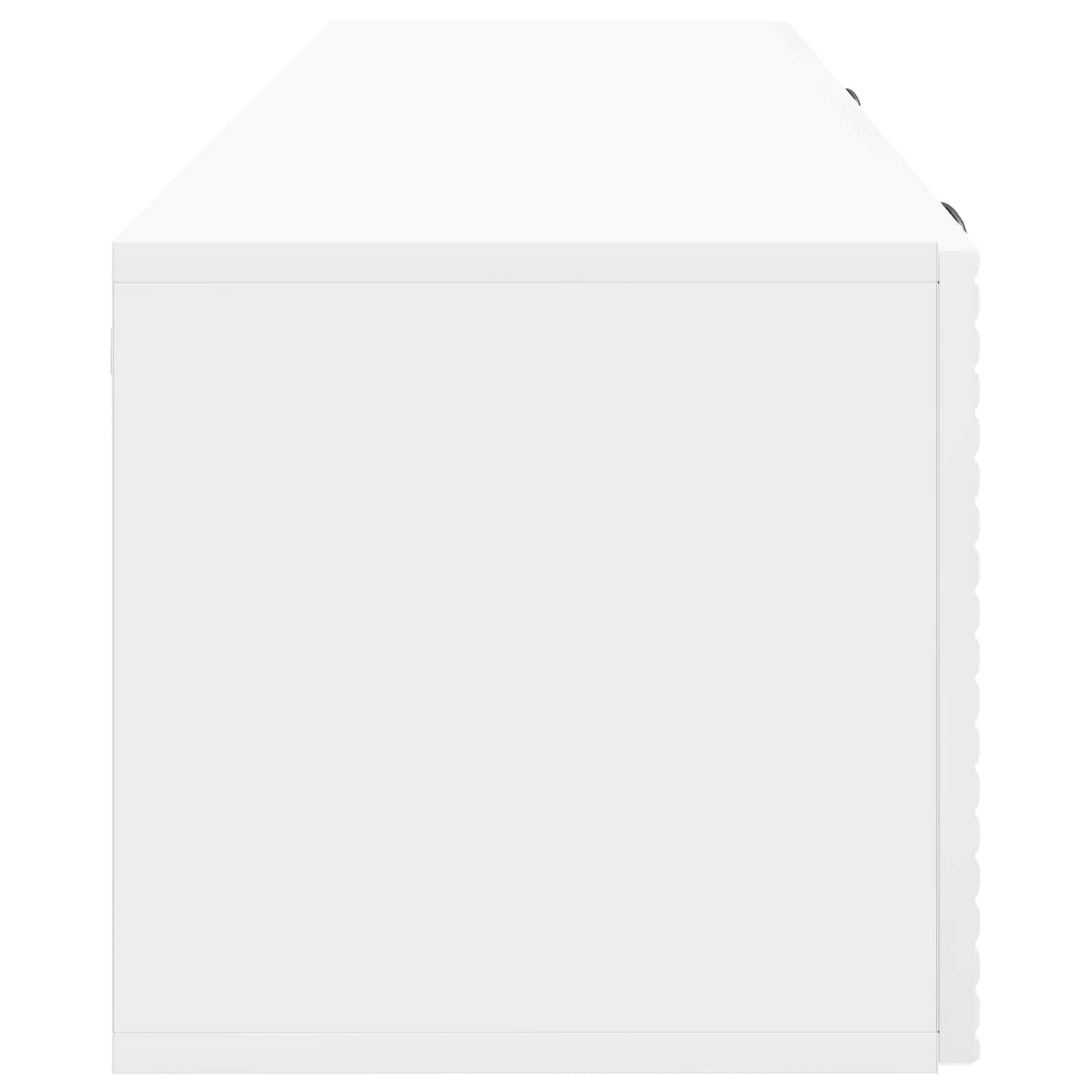 Wandmontierter TV-Schrank Hochglanz Weiß 98 x 31 x 30 cm