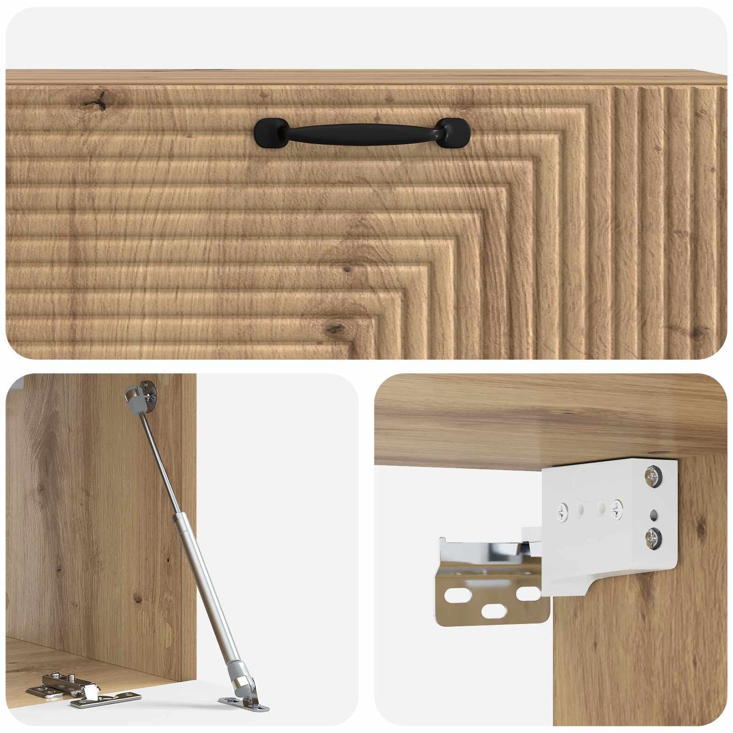 Wandmontierter TV-Schrank 98 x 31 x 30 cm Artisan-Eiche