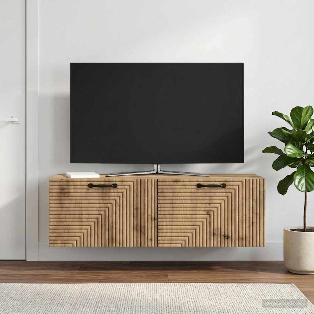 Wandmontierter TV-Schrank 98 x 31 x 30 cm Artisan-Eiche