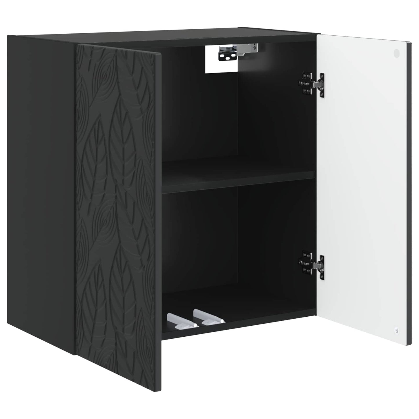 Wandschrank 59 x 31 x 60 cm Holzwerkstoff Schwarz