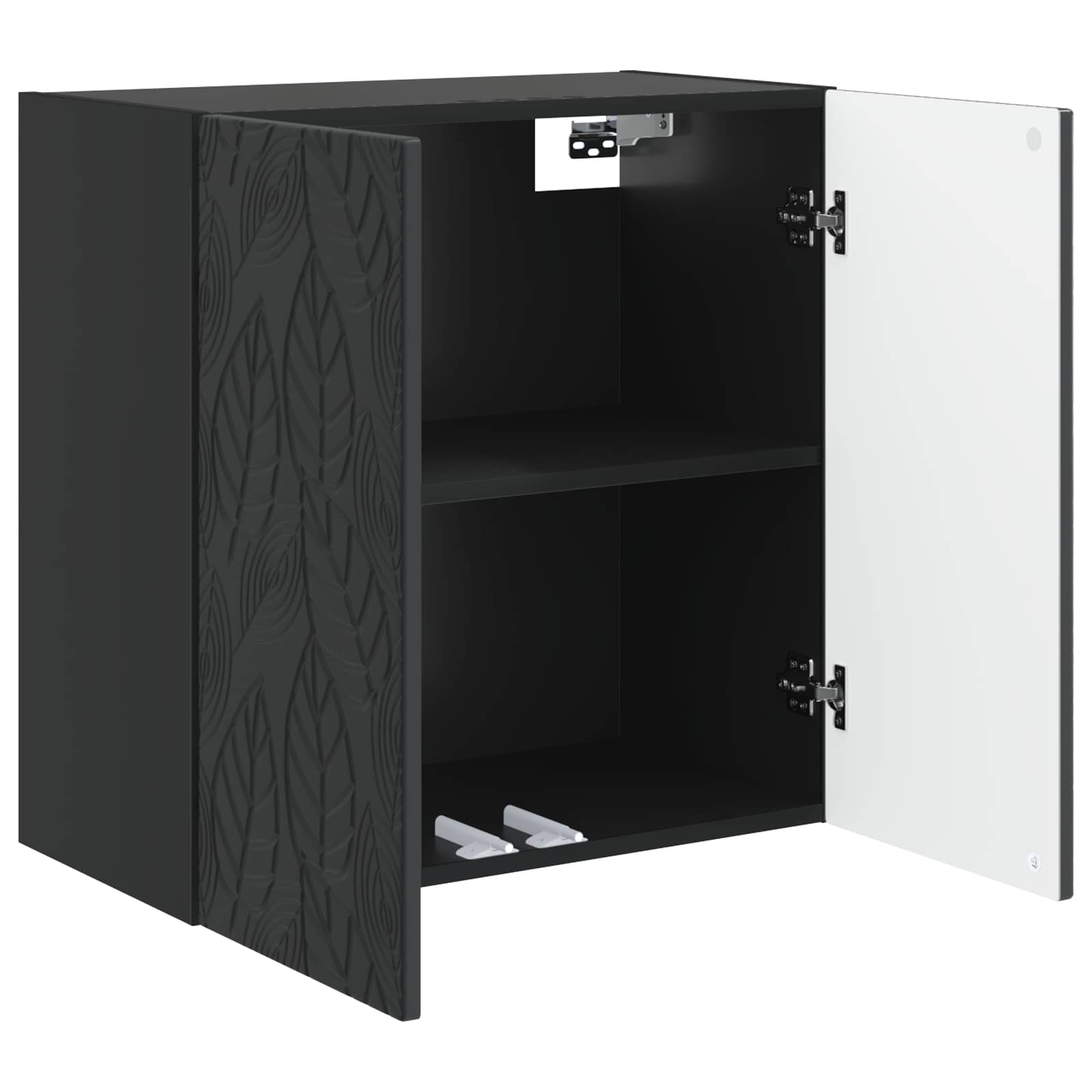 Wandschrank 59 x 31 x 60 cm Holzwerkstoff Schwarz