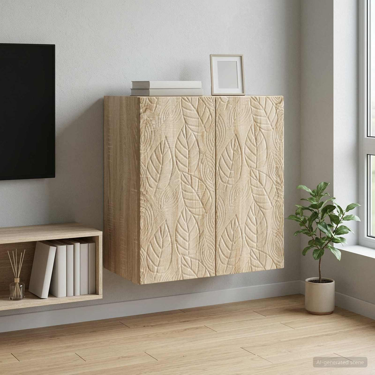 Wandschrank 59 x 31 x 60 cm Holzwerkstoff Sonoma-Eiche