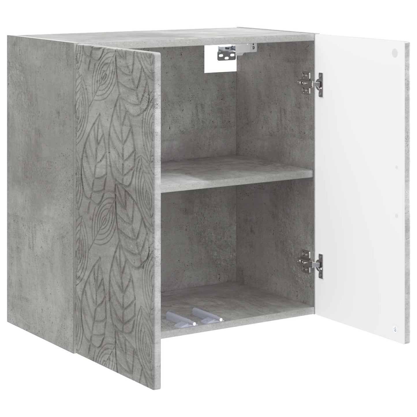Wandschrank 59 x 31 x 60 cm Holzwerkstoff Betongrau