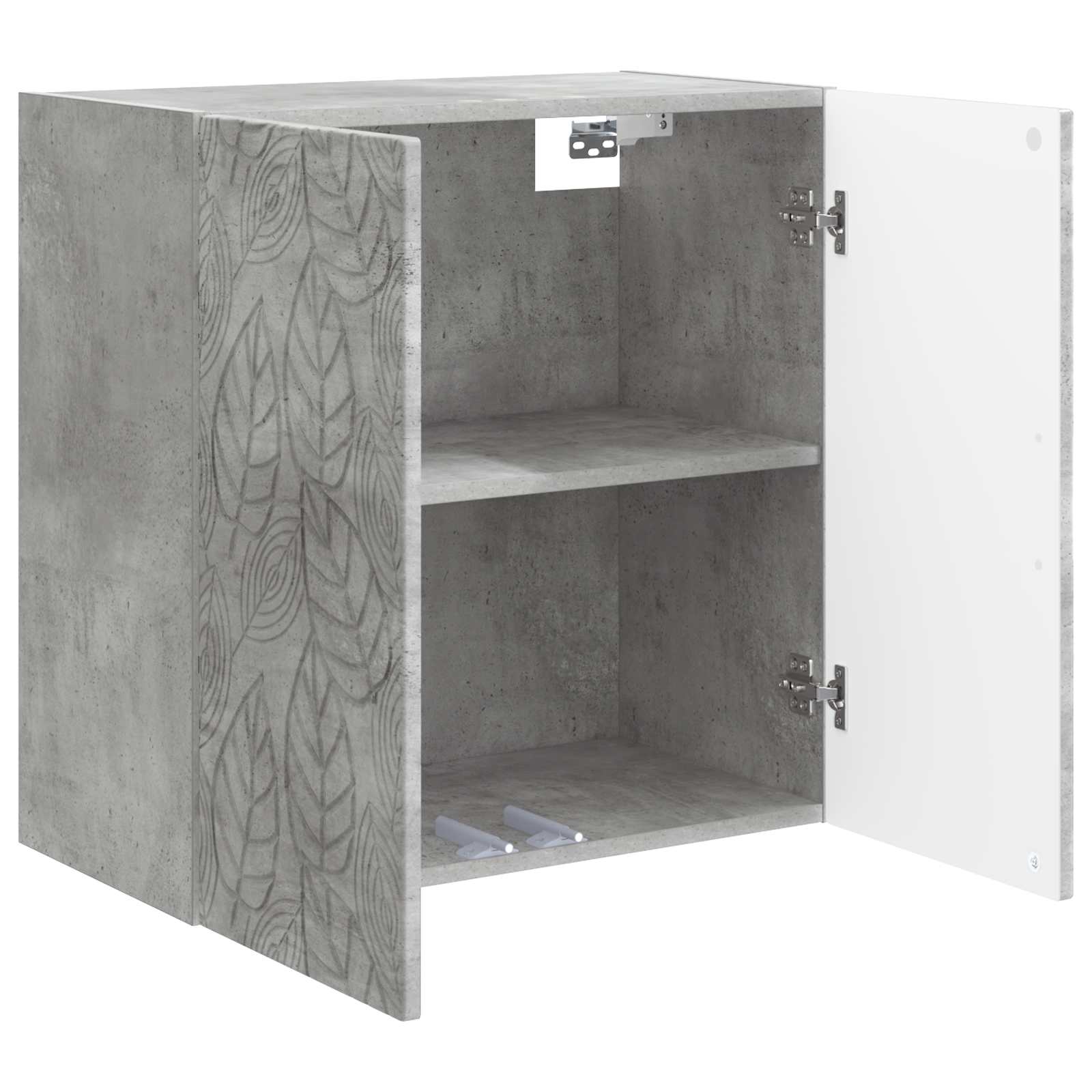 Wandschrank 59 x 31 x 60 cm Holzwerkstoff Betongrau