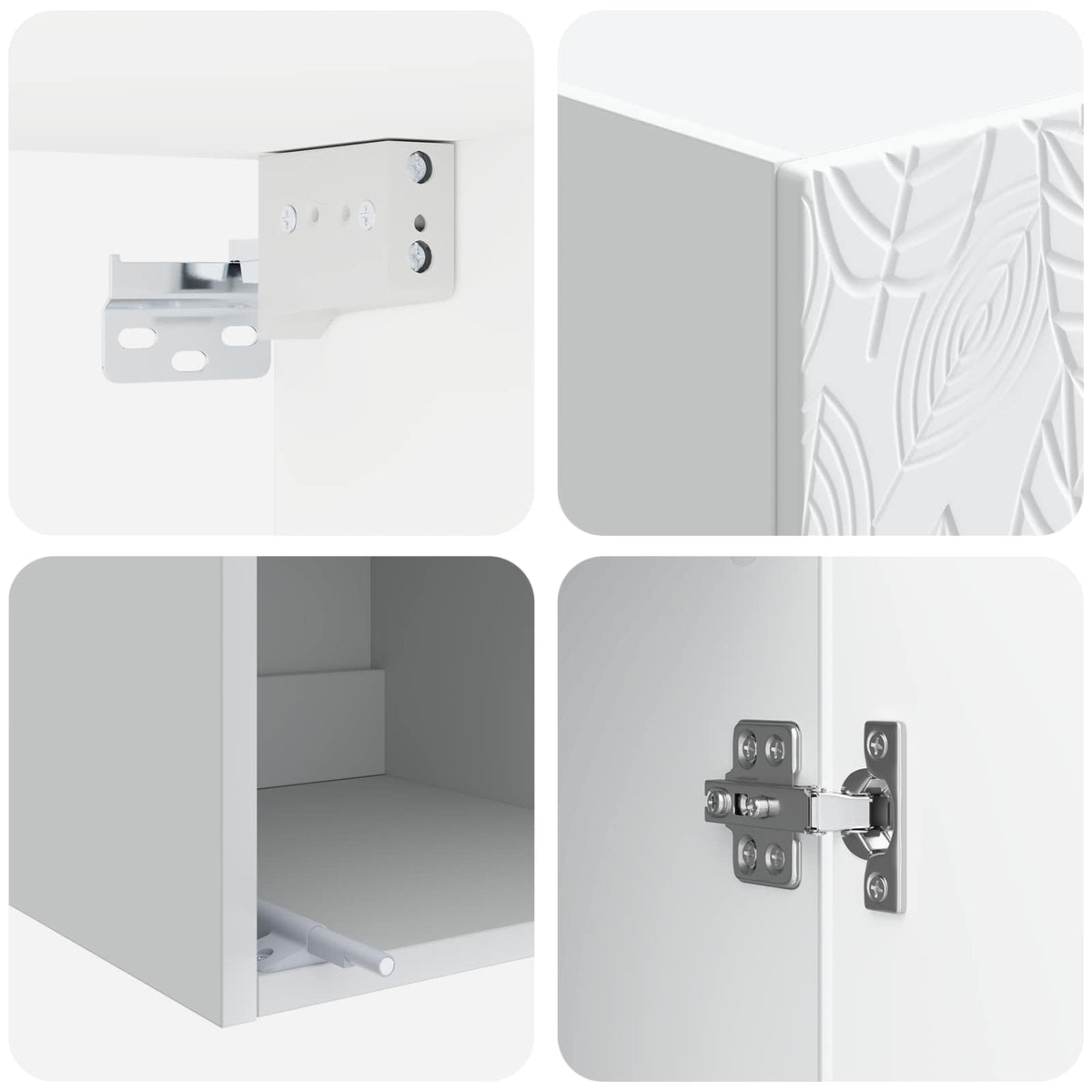 Wandschrank Weiß 33 x 34,5 x 90 cm Holzwerkstoff