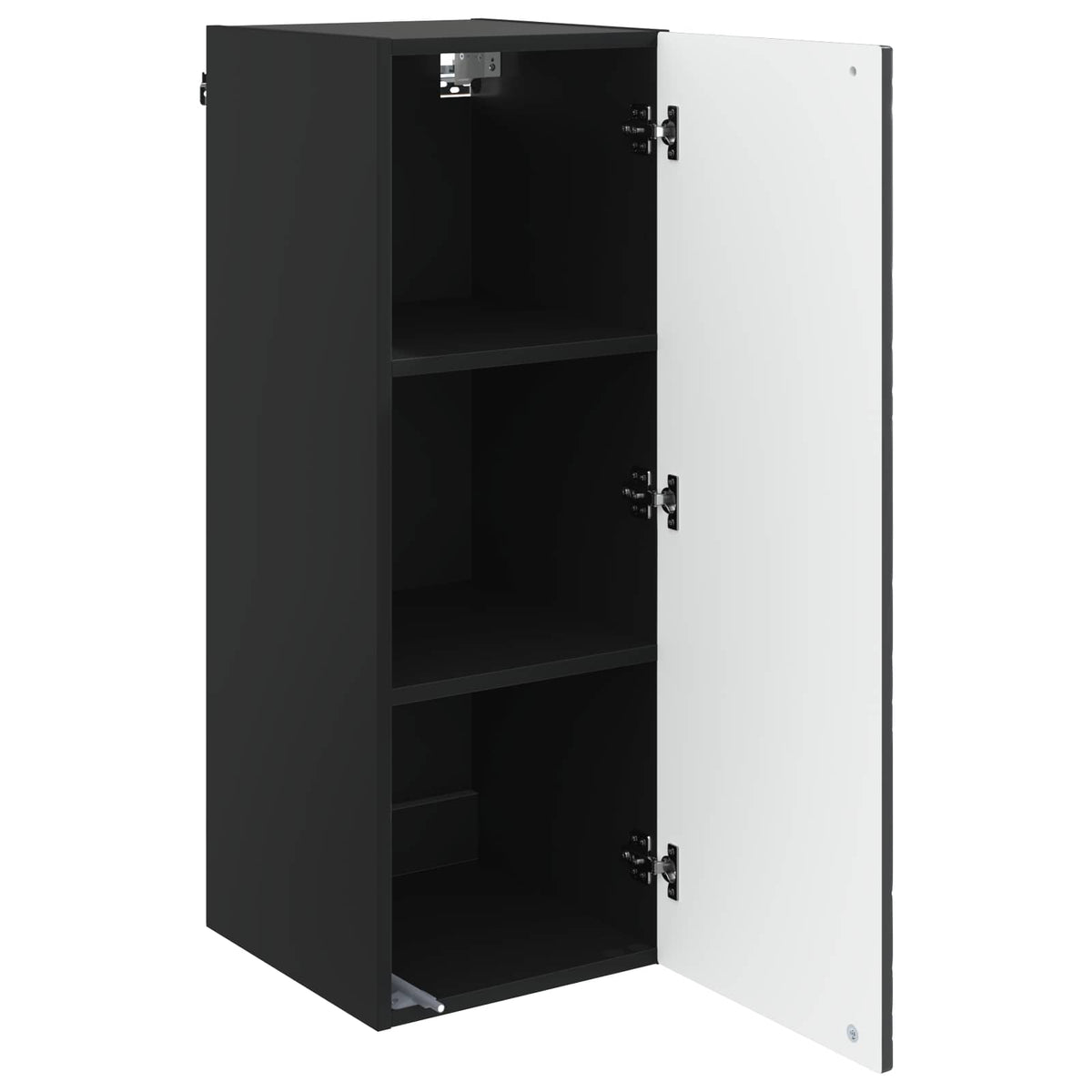 Wandschrank 33 x 34,5 x 90 cm Holzwerkstoff Schwarz
