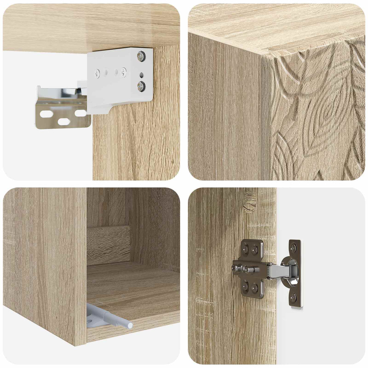 Wandschrank 33 x 34,5 x 90 cm Holzwerkstoff Sonoma-Eiche