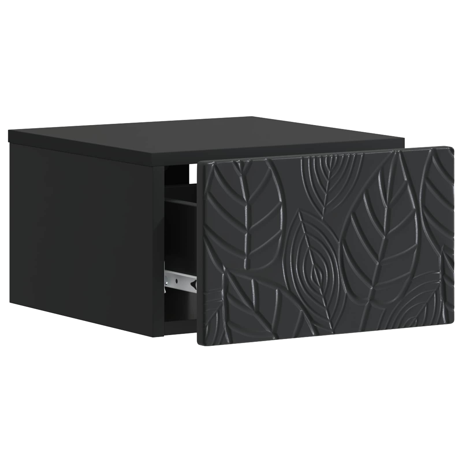 Wandmontierter Beistelltisch 2 stk. Schwarz 34,5 x 33 x 20 cm