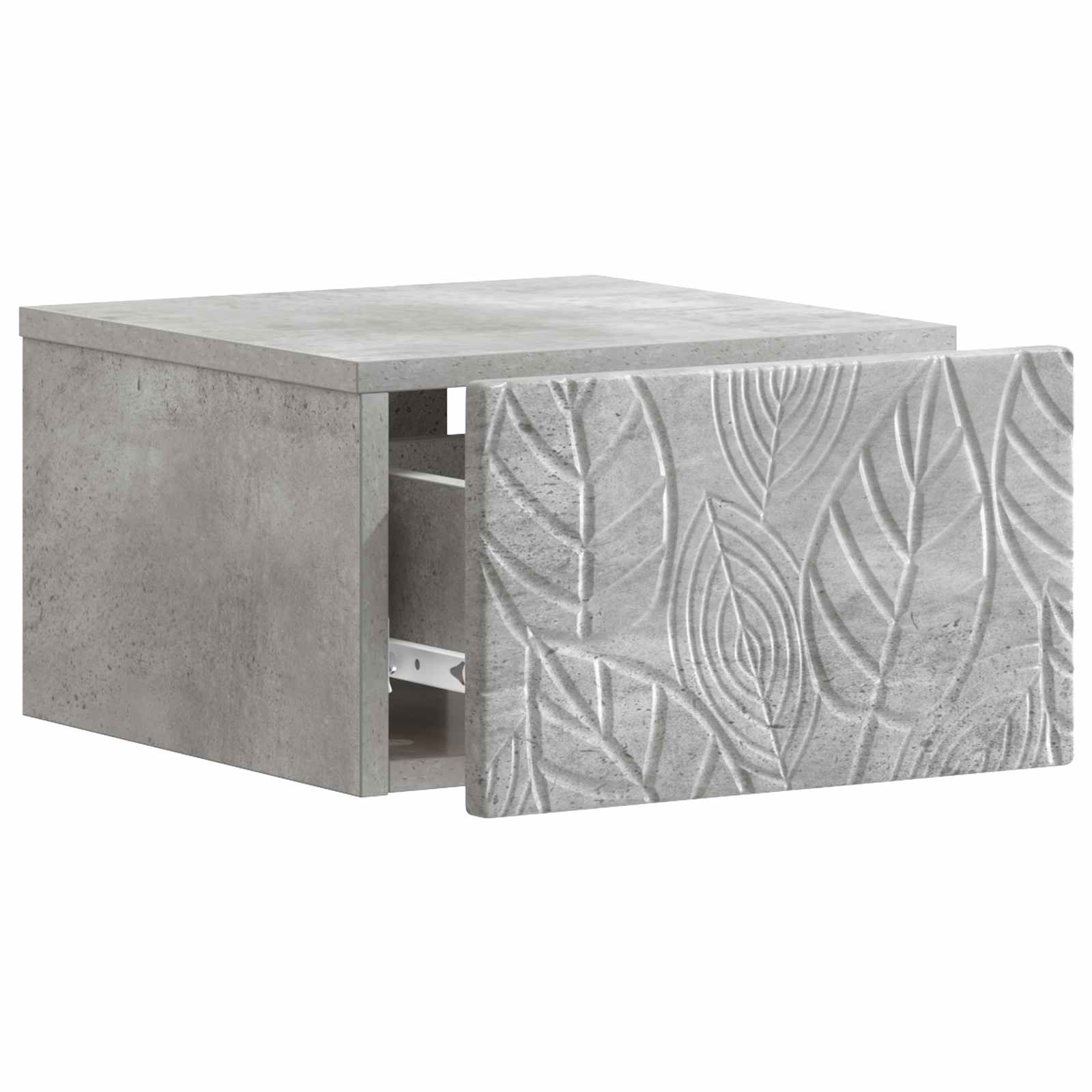 Wandmontierter Beistelltisch 2 stk. Betongrau 34,5 x 33 x 20 cm