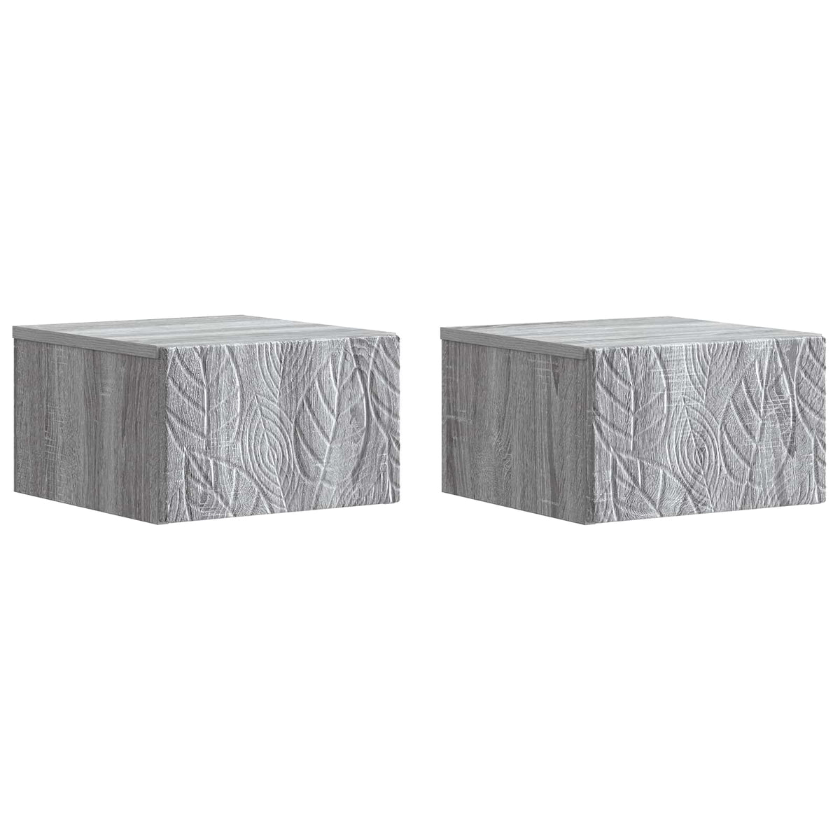 Wandmontierter Beistelltisch 2 stk. Grau Sonoma