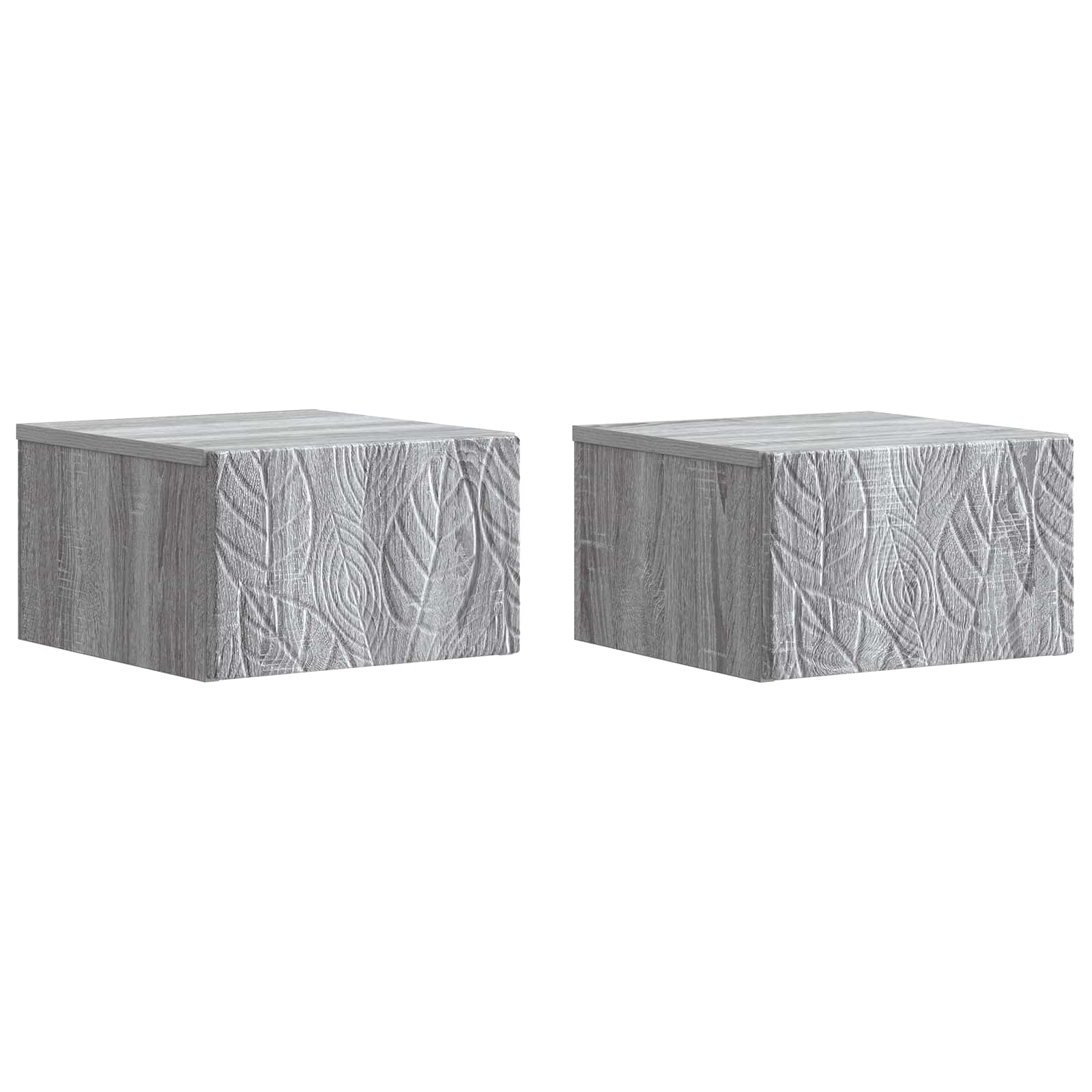 Wandmontierter Beistelltisch 2 stk. Grau Sonoma