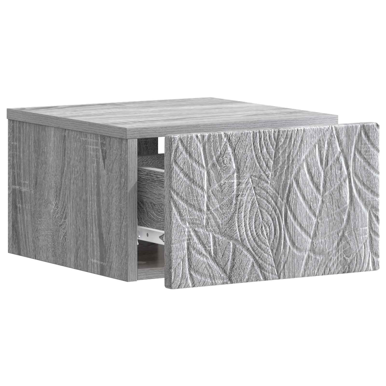 Wandmontierter Beistelltisch 2 stk. Grau Sonoma