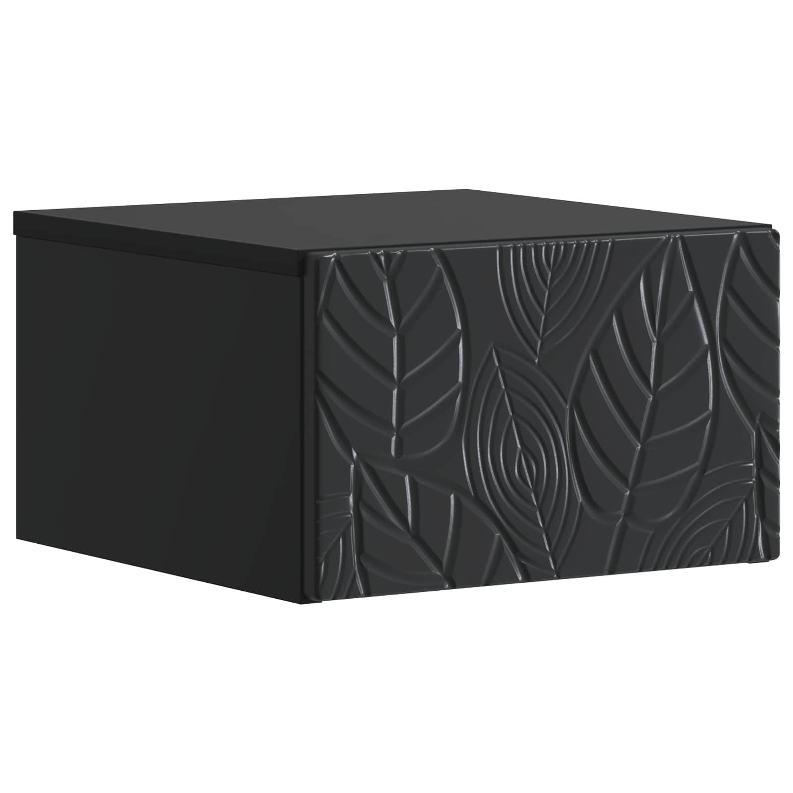 Wandmontierter Nachttisch 2 Stk. Schwarz 49 x 34,5 x 20 cm
