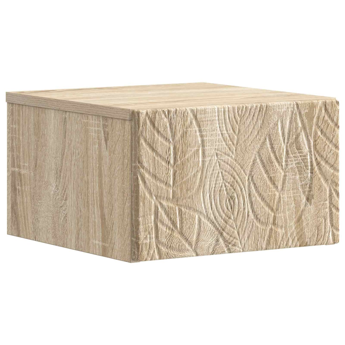 Wandmontierter Nachttisch 2 Stk. Sonoma-Eiche 49 x 34,5 x 20 cm