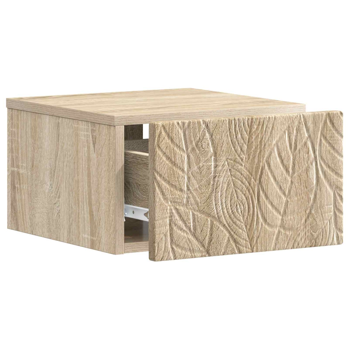 Wandmontierter Nachttisch 2 Stk. Sonoma-Eiche 49 x 34,5 x 20 cm