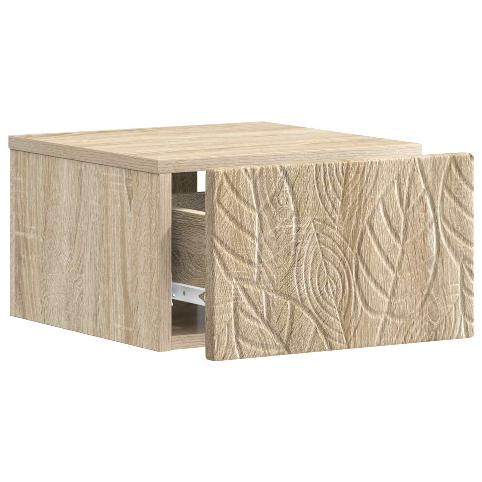 Wandmontierter Nachttisch 2 Stk. Sonoma-Eiche 49 x 34,5 x 20 cm