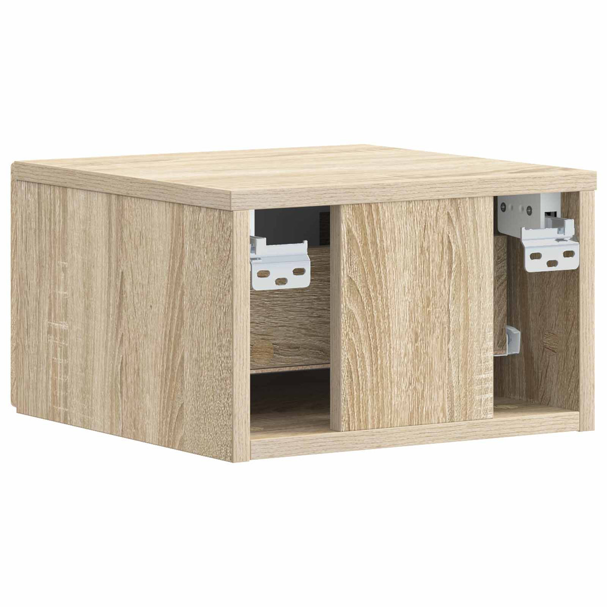 Wandmontierter Nachttisch 2 Stk. Sonoma-Eiche 49 x 34,5 x 20 cm
