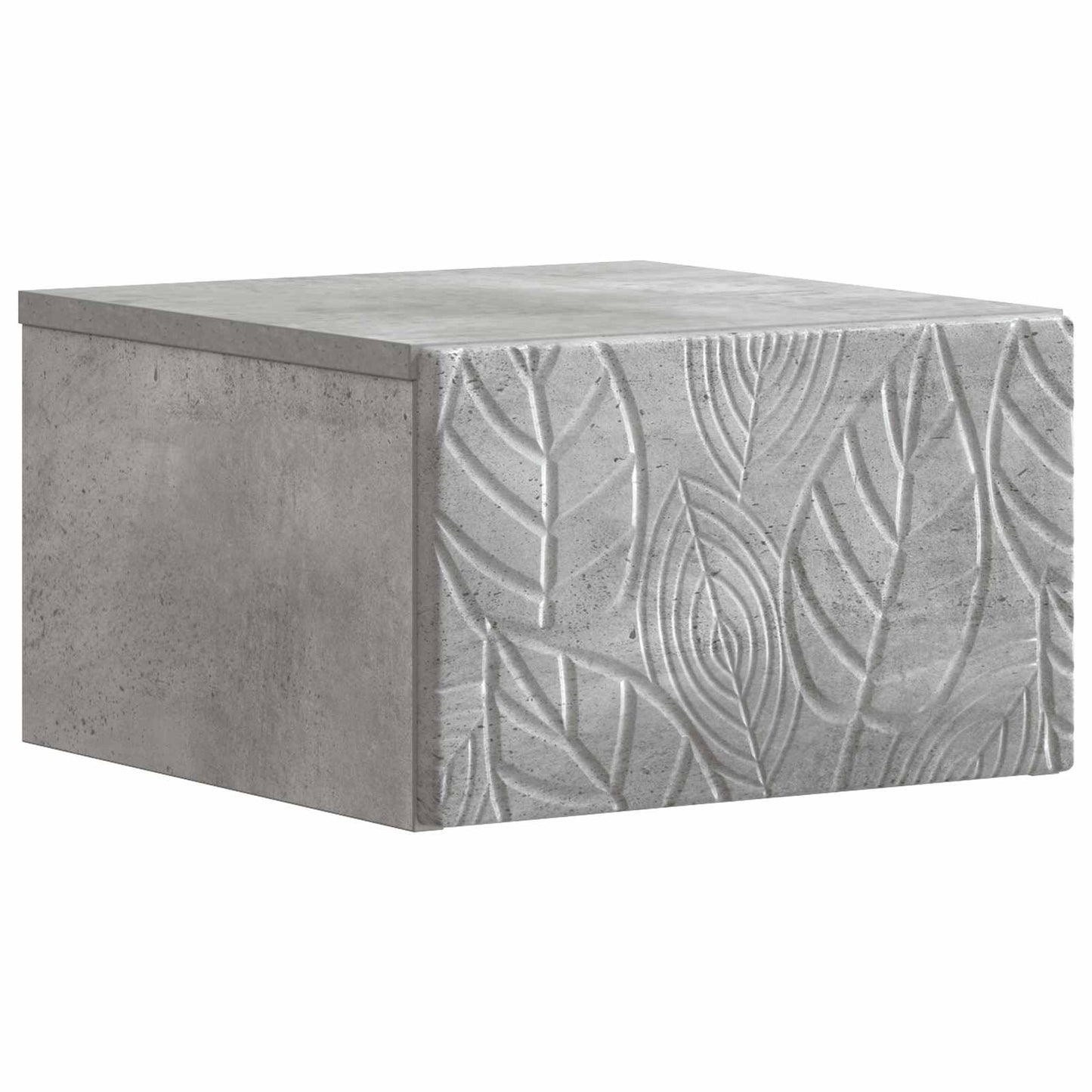 Wandmontierter Nachttisch 2 Stk. Betongrau 49 x 34,5 x 20 cm
