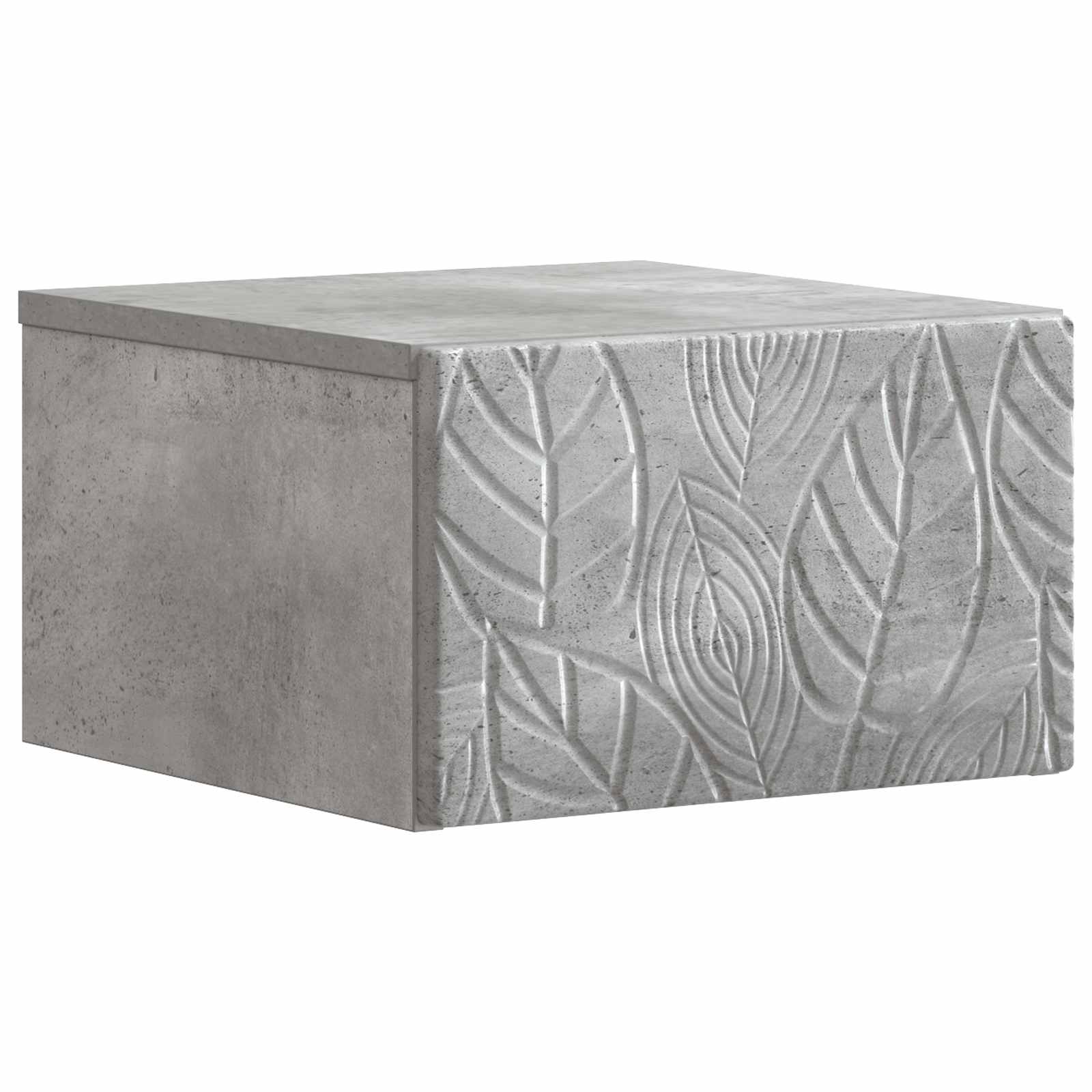 Wandmontierter Nachttisch 2 Stk. Betongrau 49 x 34,5 x 20 cm