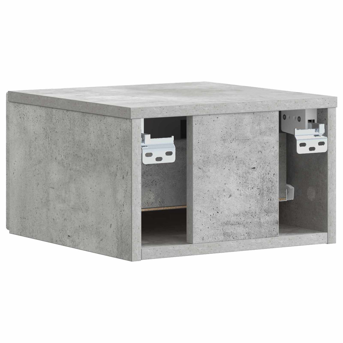Wandmontierter Nachttisch 2 Stk. Betongrau 49 x 34,5 x 20 cm