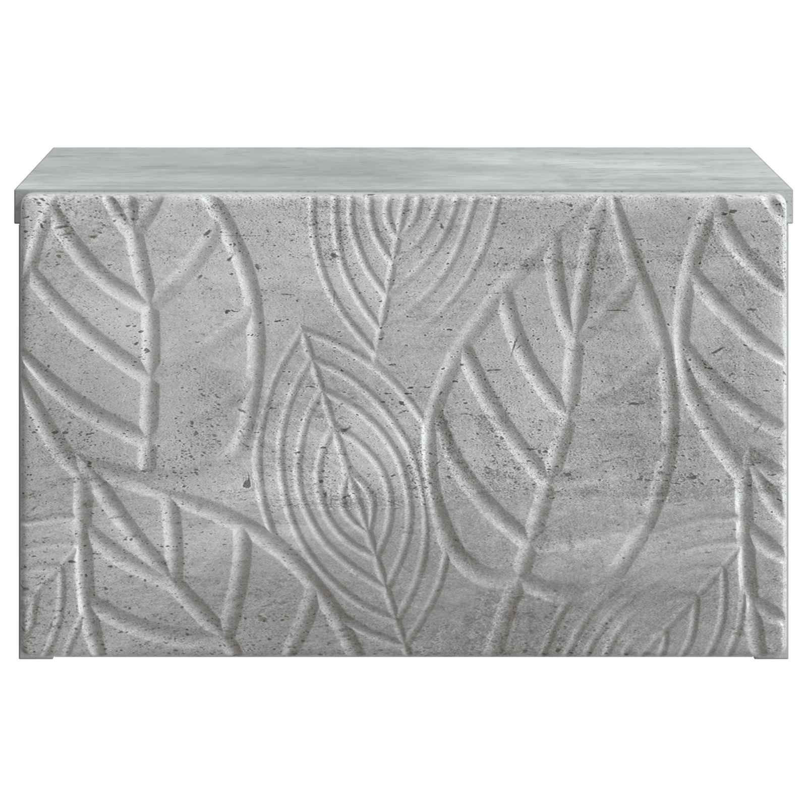 Wandmontierter Nachttisch 2 Stk. Betongrau 49 x 34,5 x 20 cm