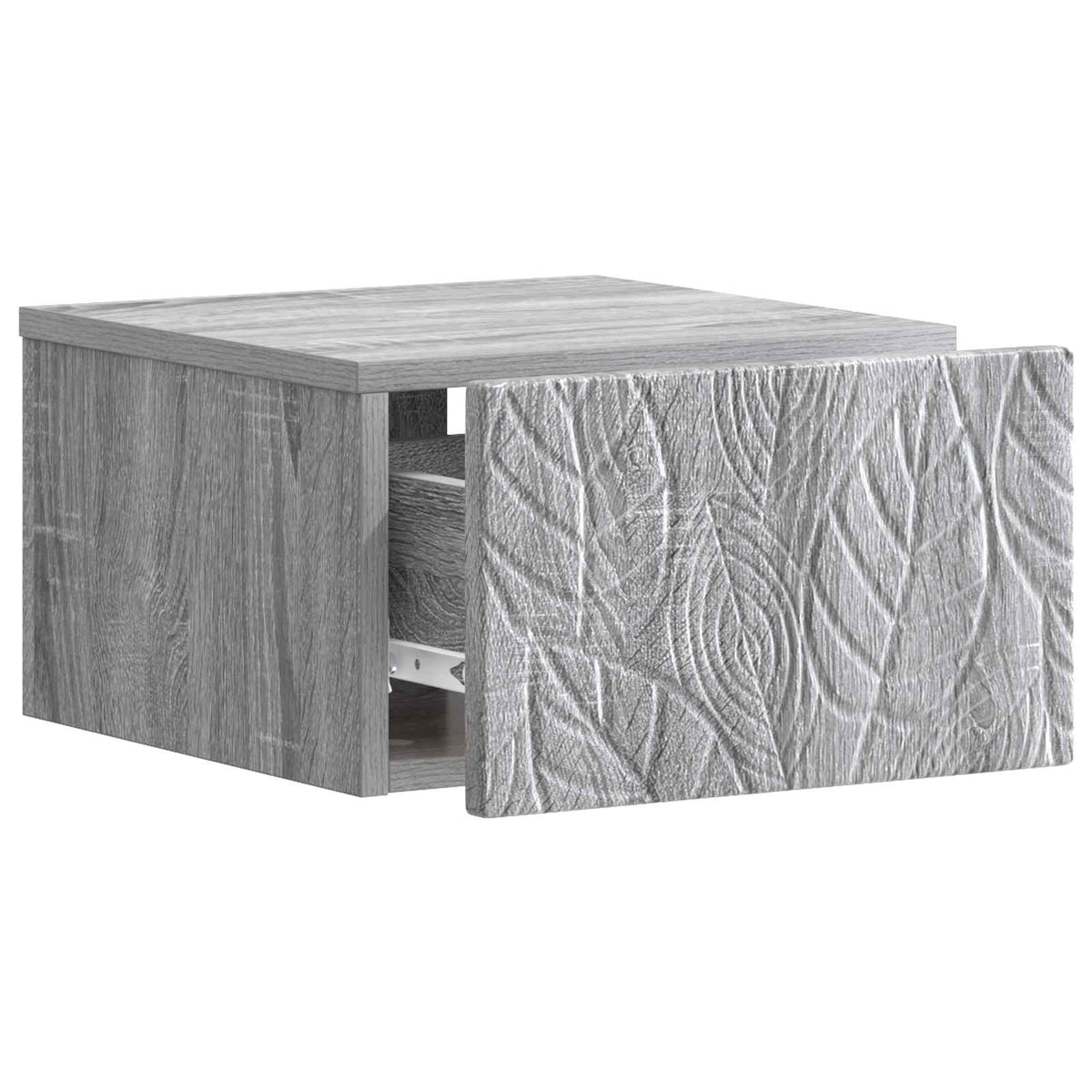 Wandmontierter Nachttisch 2 Stk. Sonoma-Grau 49 x 34,5 x 20 cm