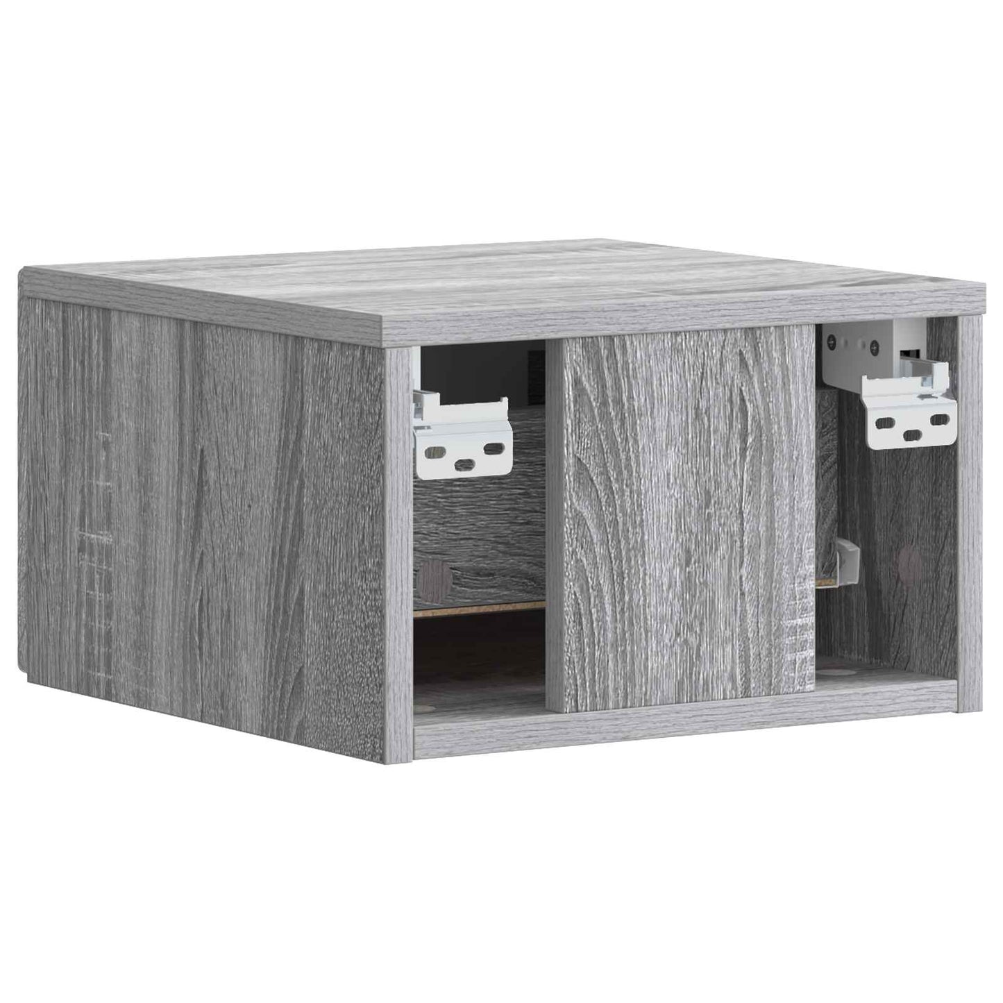 Wandmontierter Nachttisch 2 Stk. Sonoma-Grau 49 x 34,5 x 20 cm