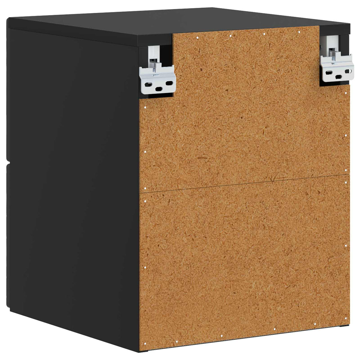 Wandmontierter Nachttisch 2 Stk. Schwarz 34,5 x 33 x 40 cm
