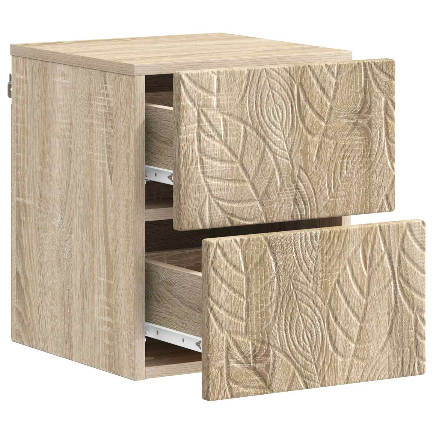 Wandmontierter Nachttisch 2 Stk. Sonoma-Eiche 34,5 x 33 x 40 cm