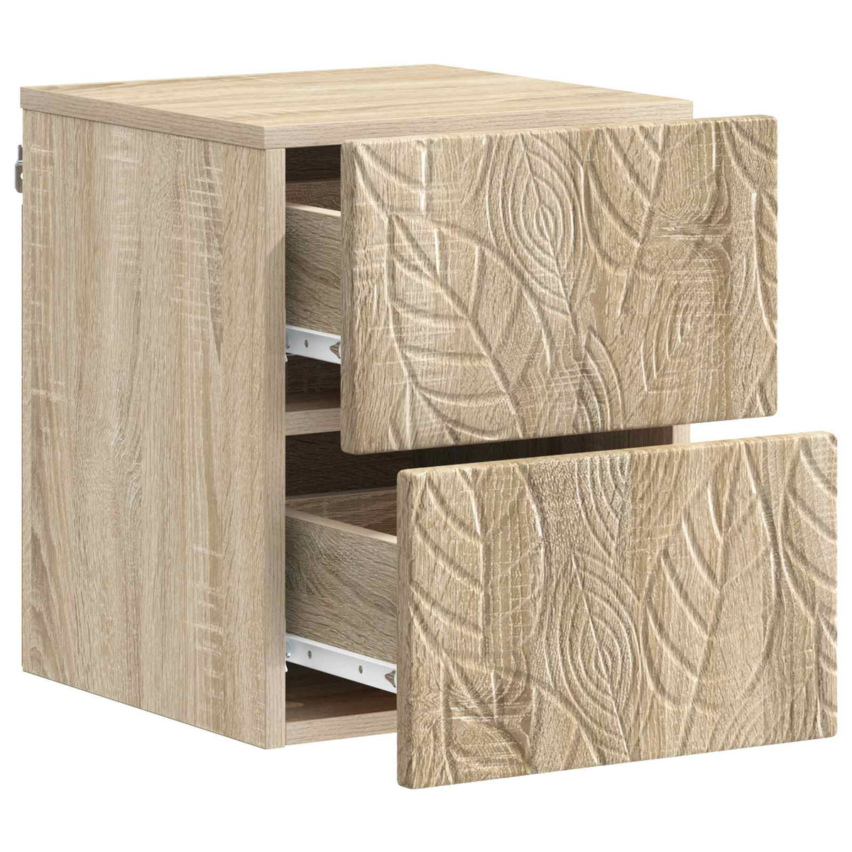 Wandmontierter Nachttisch 2 Stk. Sonoma-Eiche 34,5 x 33 x 40 cm