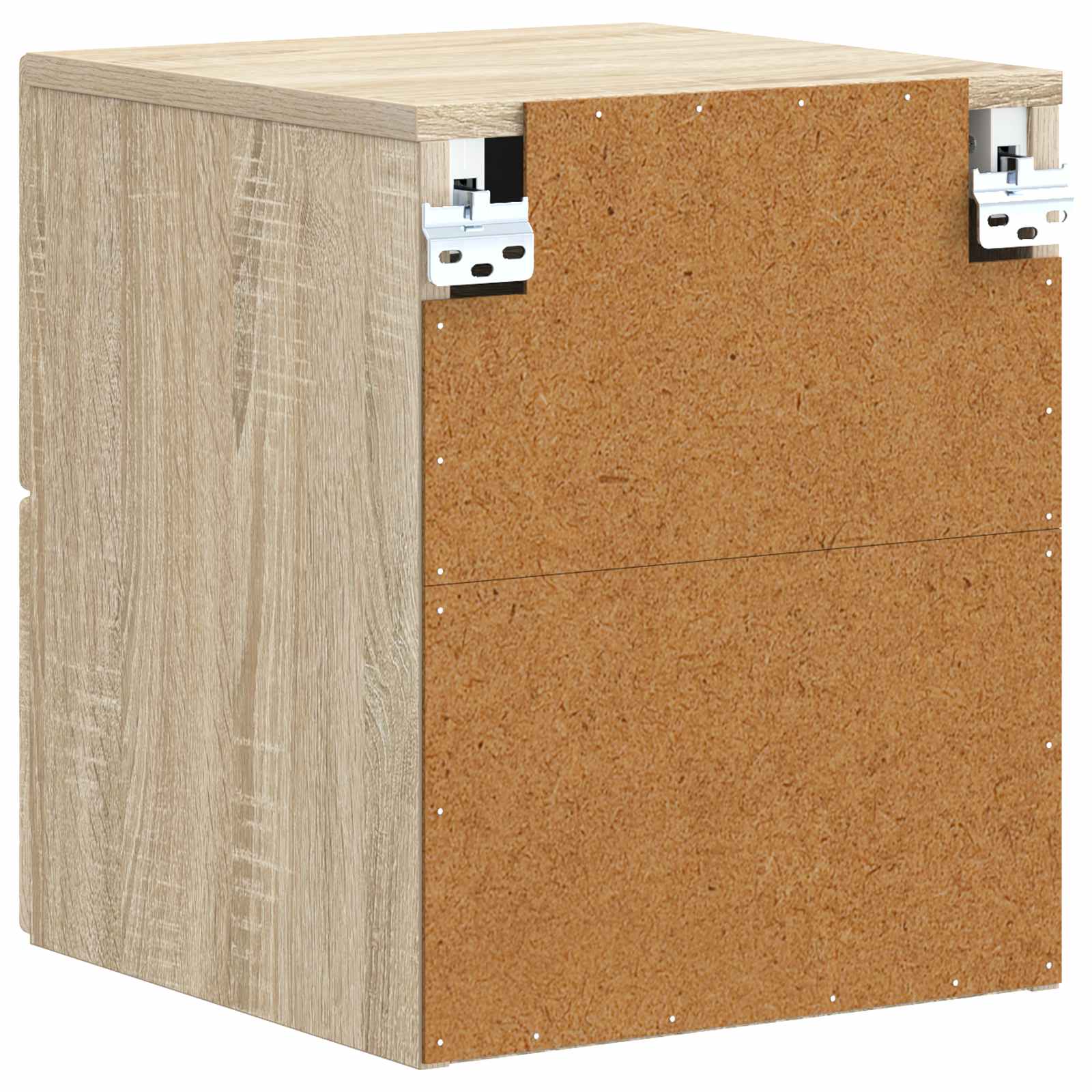 Wandmontierter Nachttisch 2 Stk. Sonoma-Eiche 34,5 x 33 x 40 cm