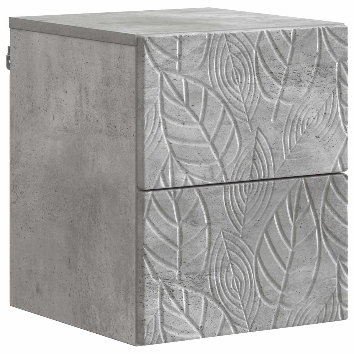 Wandmontierter Nachttisch 2 Stk. Betongrau 34,5 x 33 x 40 cm