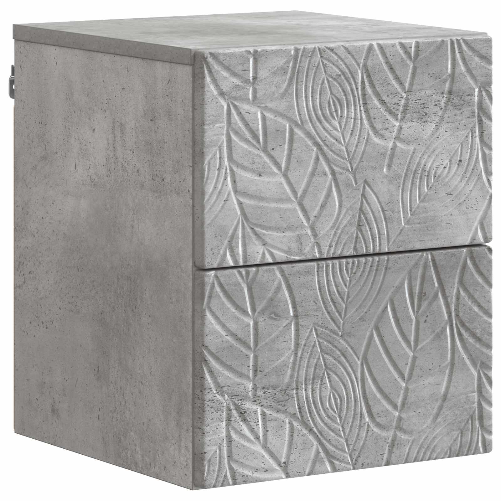 Wandmontierter Nachttisch 2 Stk. Betongrau 34,5 x 33 x 40 cm