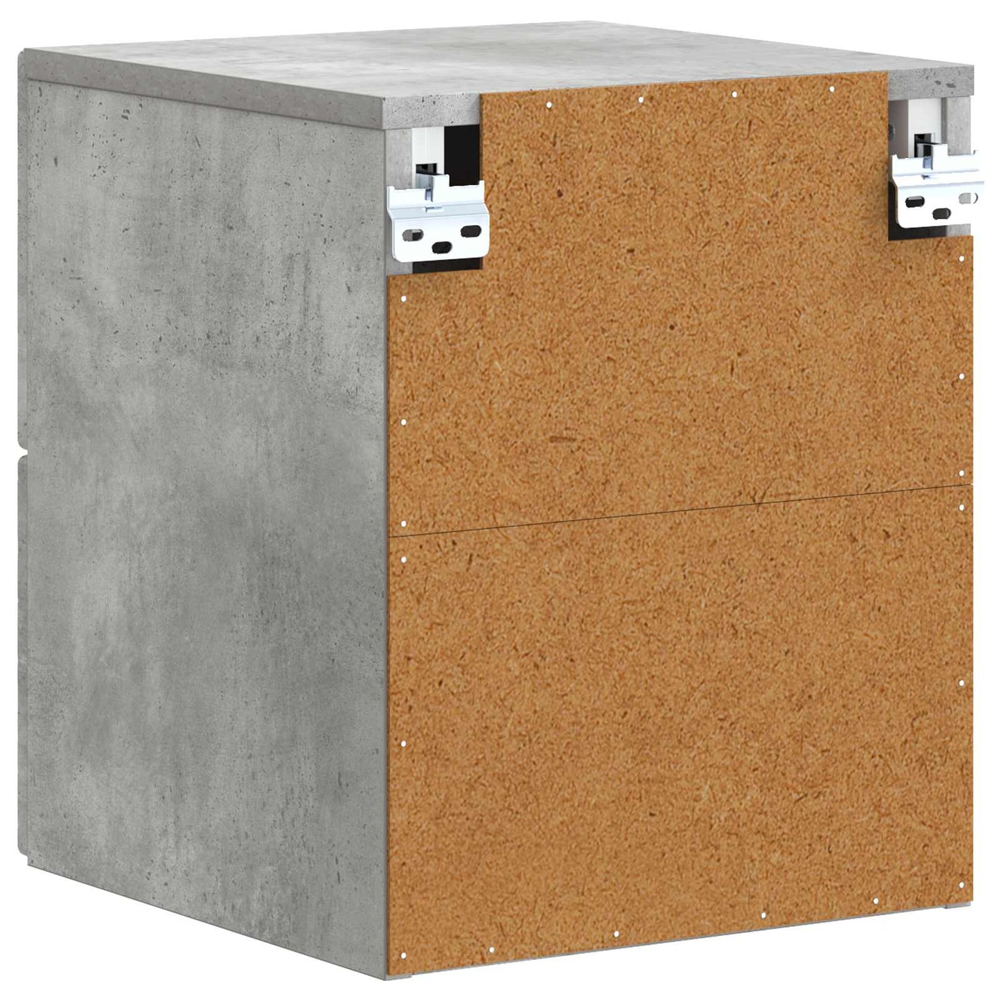Wandmontierter Nachttisch 2 Stk. Betongrau 34,5 x 33 x 40 cm