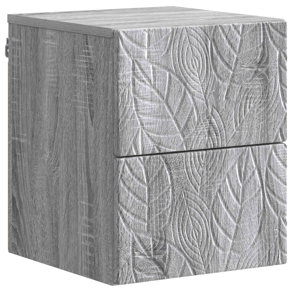 Wandmontierter Nachttisch 2 Stk. Sonoma-Grau 34,5 x 33 x 40 cm