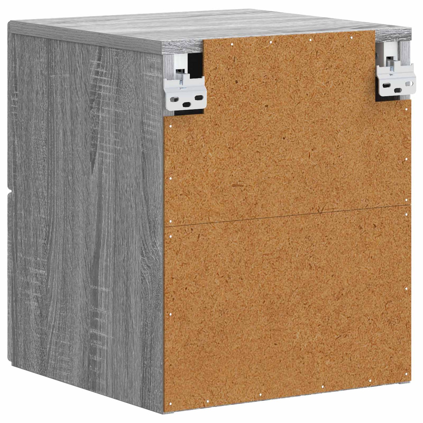 Wandmontierter Nachttisch 2 Stk. Sonoma-Grau 34,5 x 33 x 40 cm