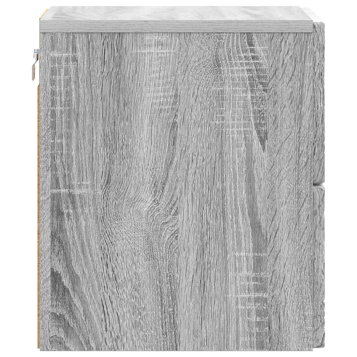 Wandmontierter Nachttisch 2 Stk. Sonoma-Grau 34,5 x 33 x 40 cm